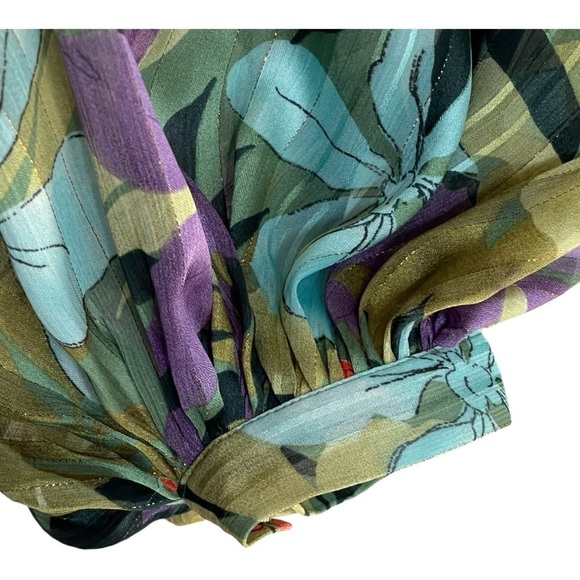 BRONX AND BANCO Tropics Bodysuit | US 8/L | Balloon Sleeve | Green Multi - Picture 6 of 14